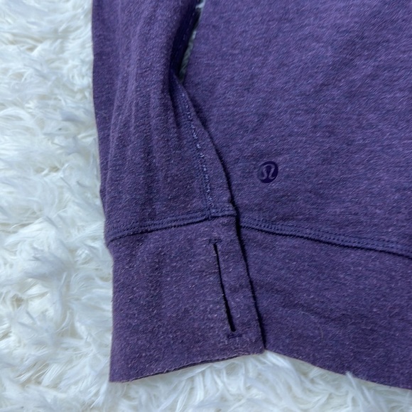 Lululemon In A Cinch Long Sleeve Tee Heathered Deep Zinfandel / Classic Stripe - Picture 6 of 7